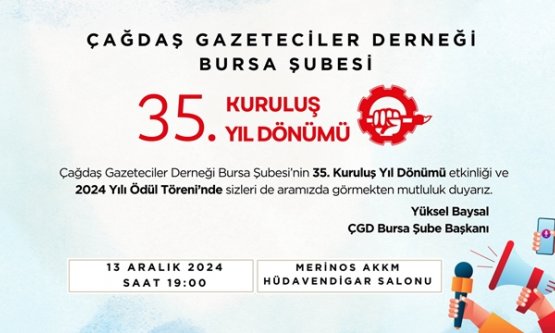 Bursa ÇGD ödülleri belli oldu