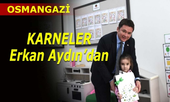 Erkan Aydın miniklerin karne heyecanına ortak oldu