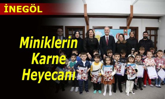 İnegöllü miniklerin karne heyecanı