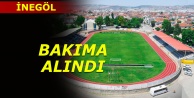 İlçe stadının zemini bakıma alındı